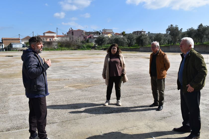 Επίσκεψη Περιφερειάρχη Βορείου Αιγαίου στο υπό κατασκευή γήπεδο Ιππείου